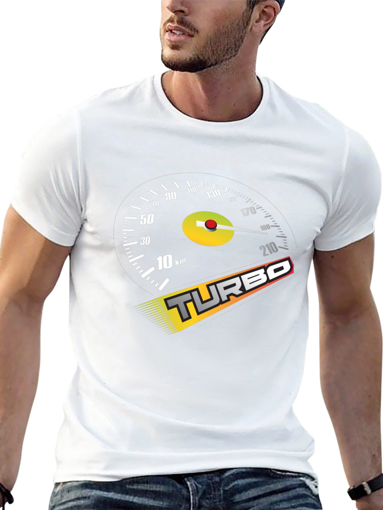 Turbo Speedometer Graphic Black T-Shirt