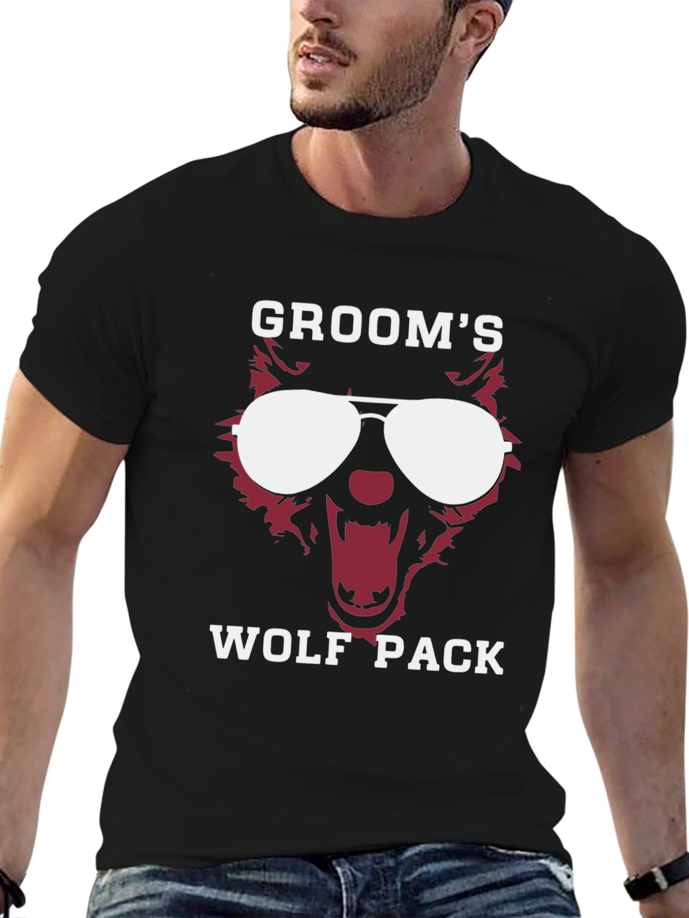 Grooms Wolf Pack Graphic Tee