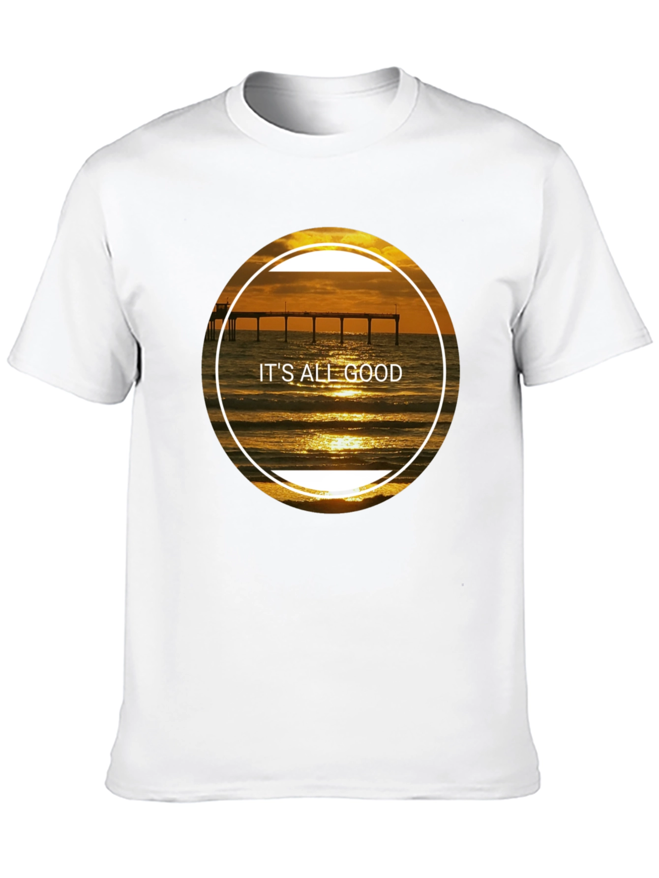 Its All Good Sunset Beach Pier T-Shirt