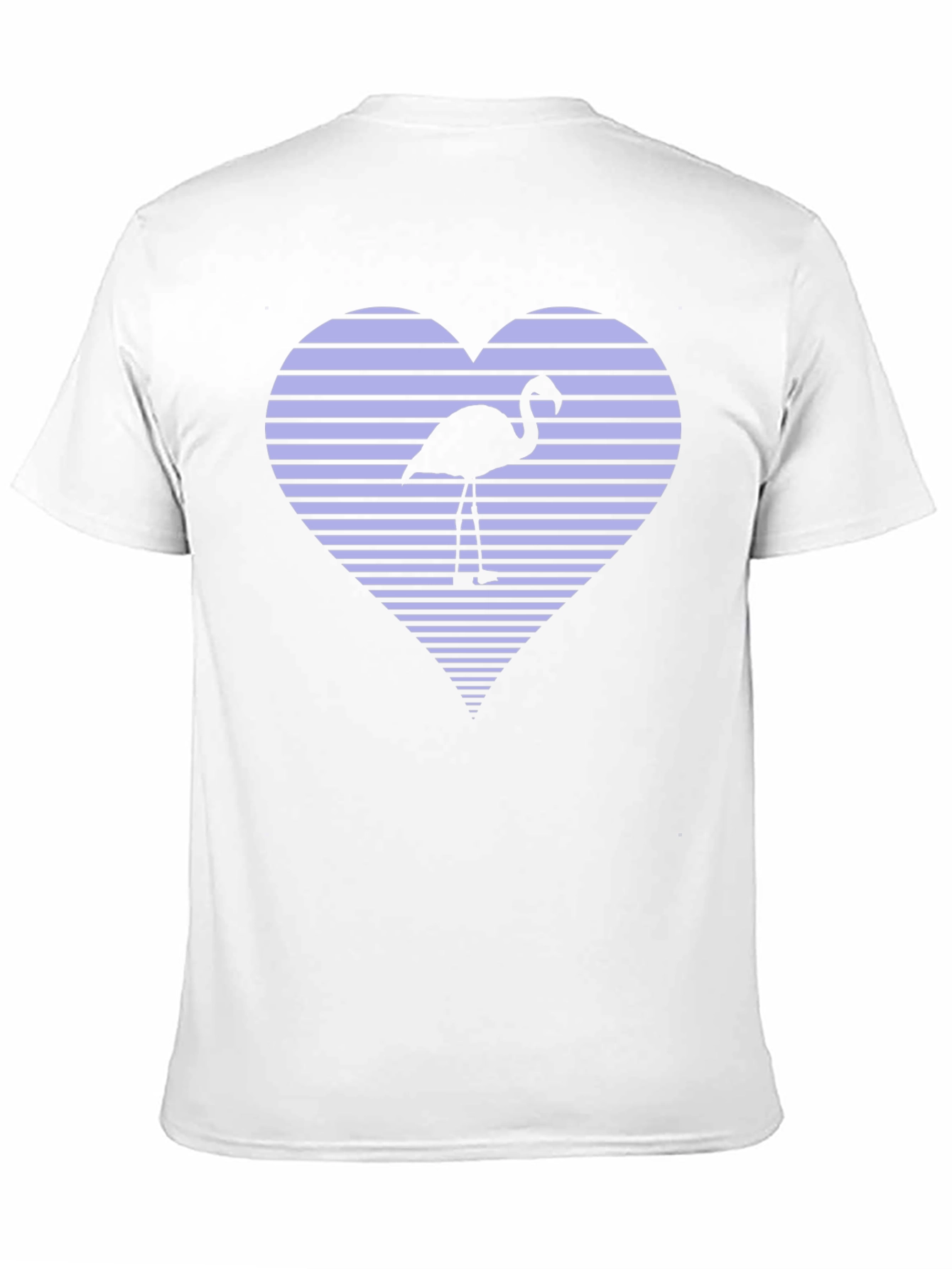 Flamingo Heart Graphic Tee - Black