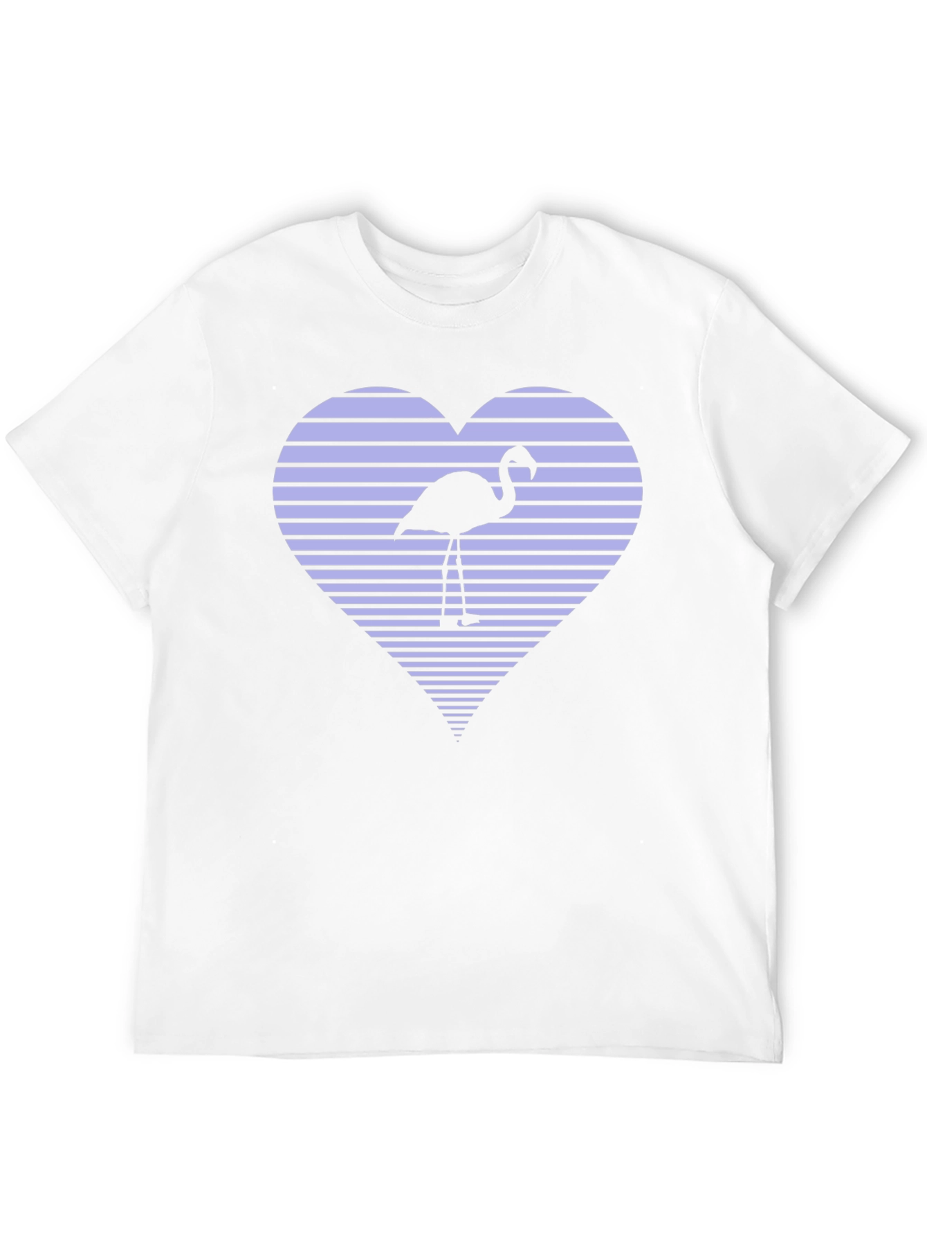 Flamingo Heart Graphic Tee - Black