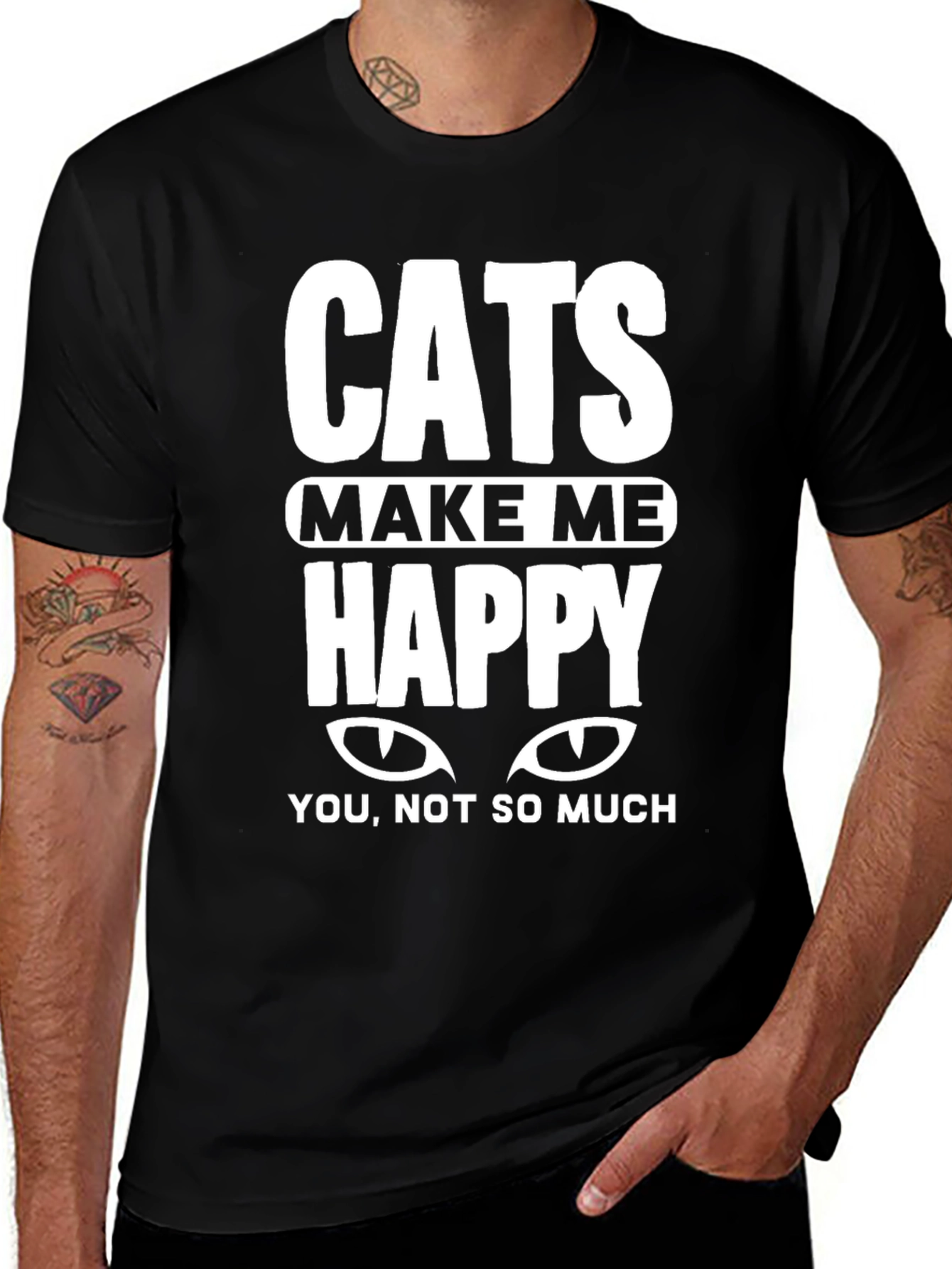 Cats Make Me Happy Tee