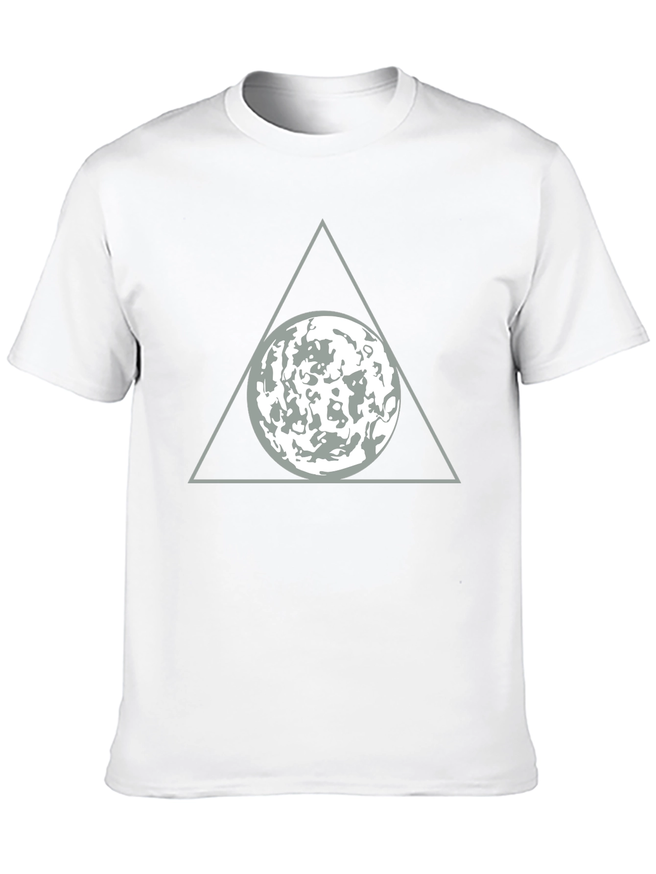 Triangle Moon Graphic T-Shirt - Modern Design