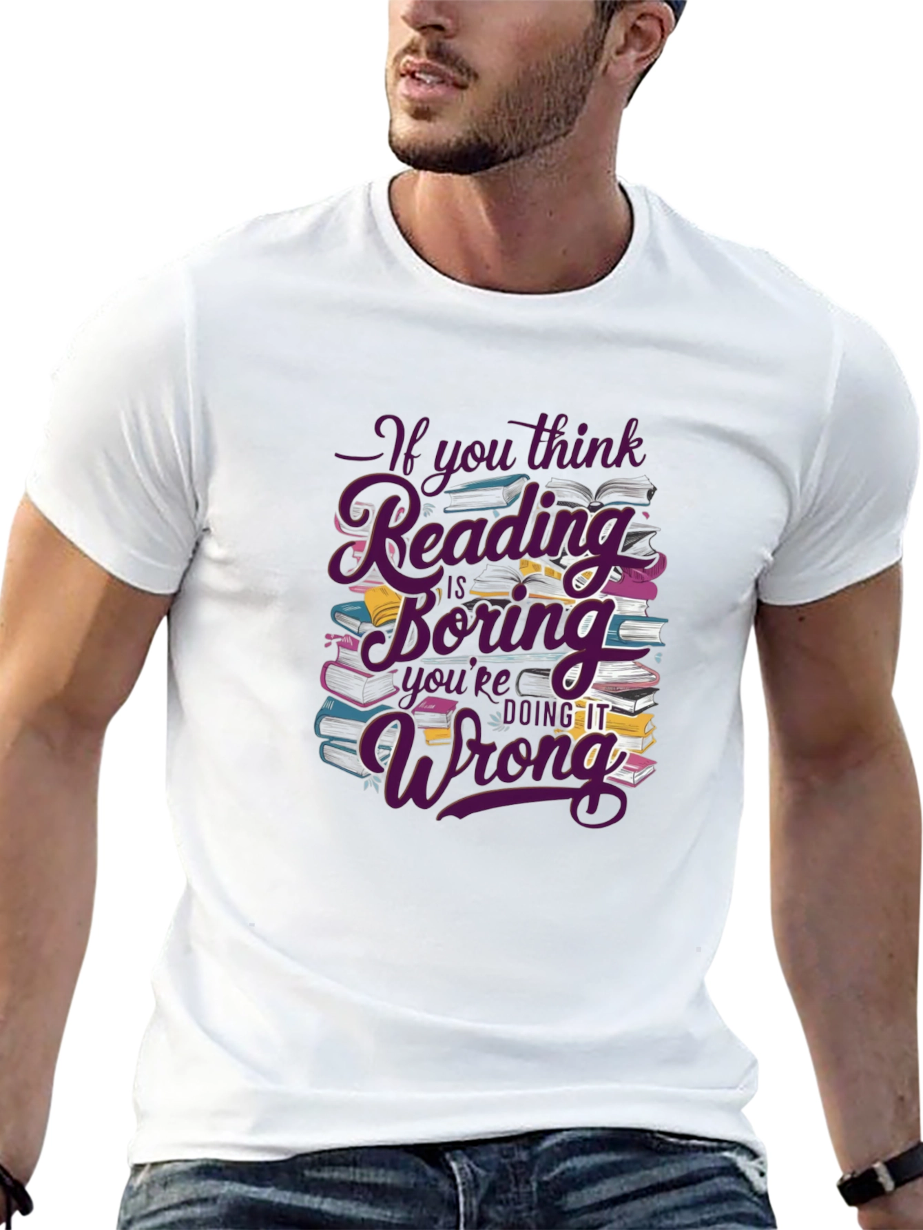 Reading is Not Boring Black T-Shirt