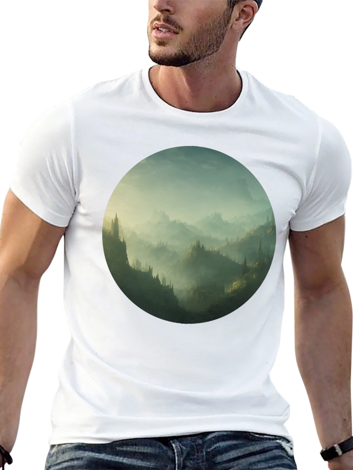 Mystic Mountain Vista Black T-Shirt
