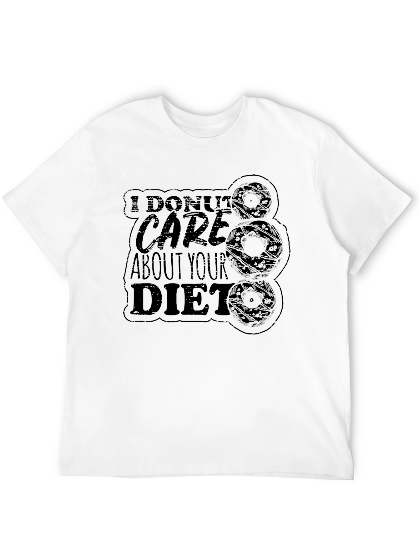 I Donut Care About Your Diet Black Graphic Tee