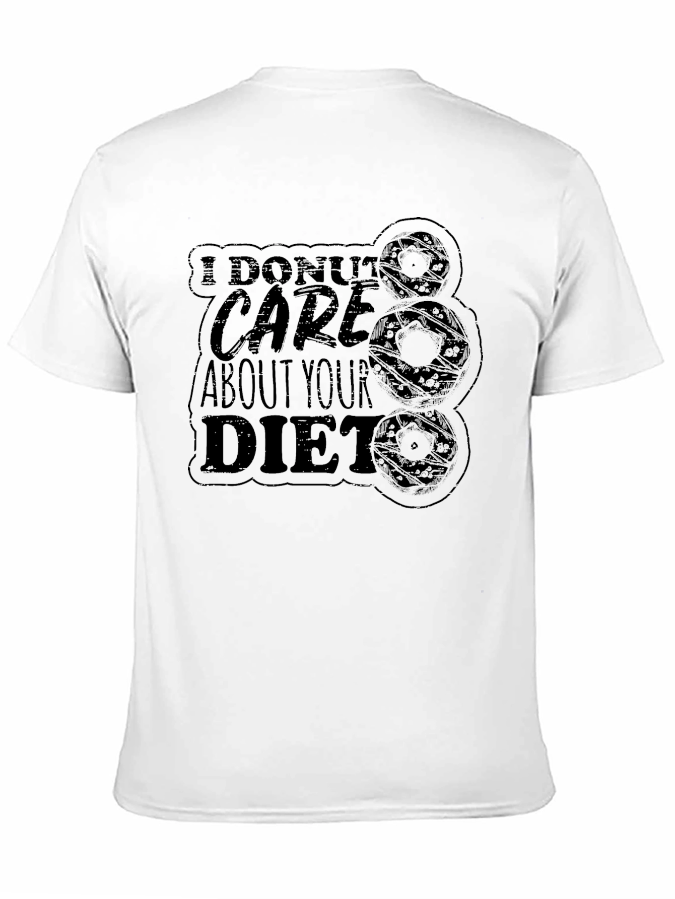 I Donut Care About Your Diet Black Graphic Tee