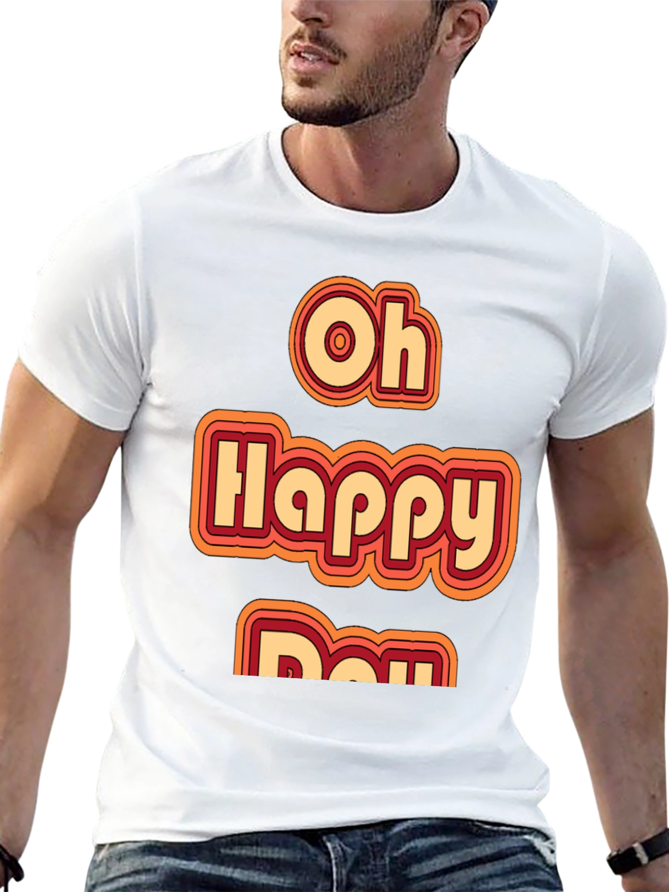 Oh Happy Day Retro Style Graphic Tee