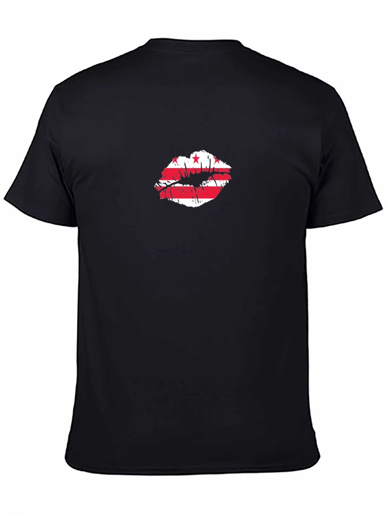 Kiss DC Flag Graphic Tee - Unisex Black T-Shirt