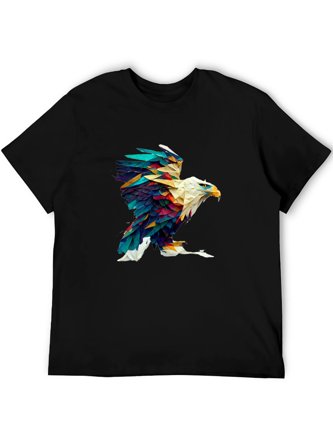 Abstract Eagle Graphic Black Tee