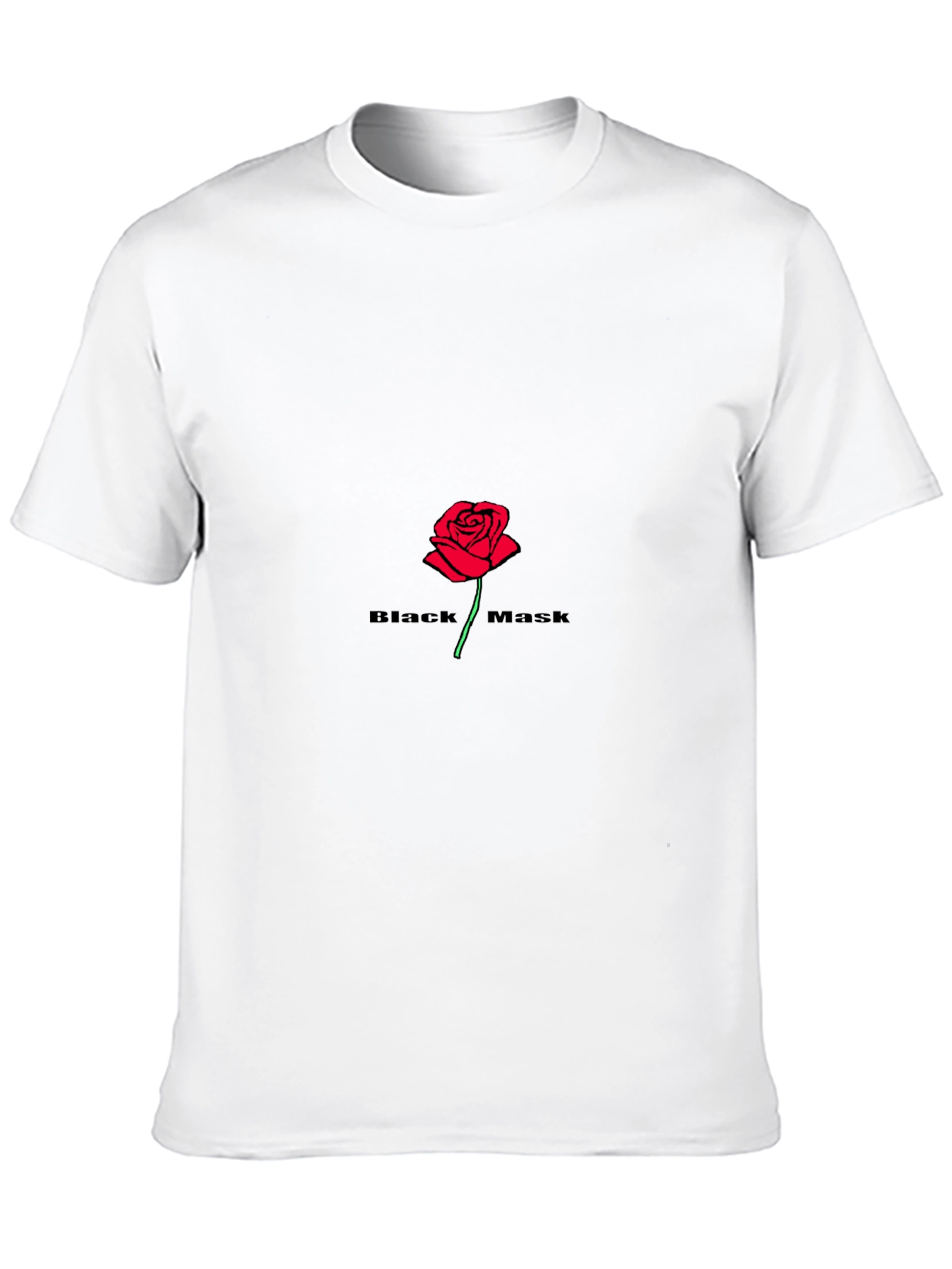 Black Mask Rose Graphic T-Shirt