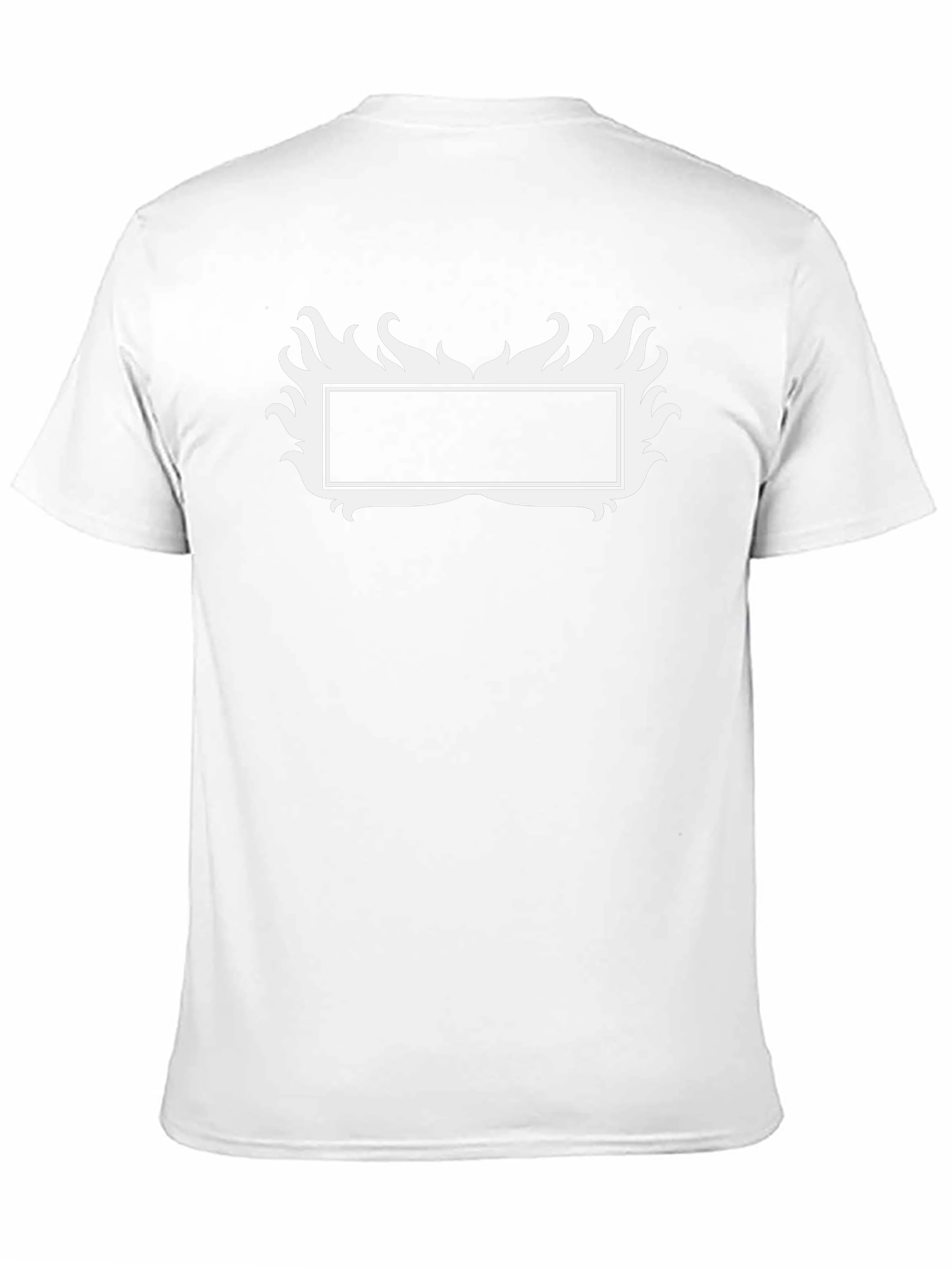 Black T-Shirt with Flames Graphic