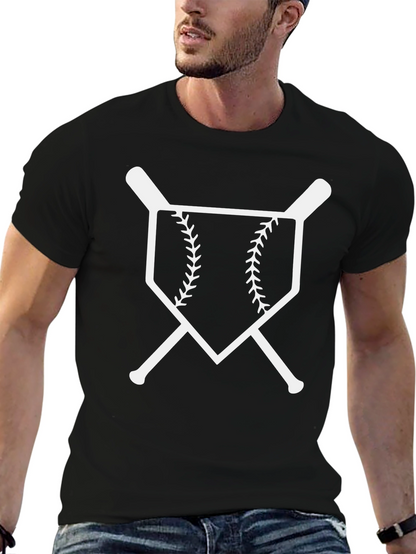 Baseball Bats & Home Plate Graphic T-Shirt