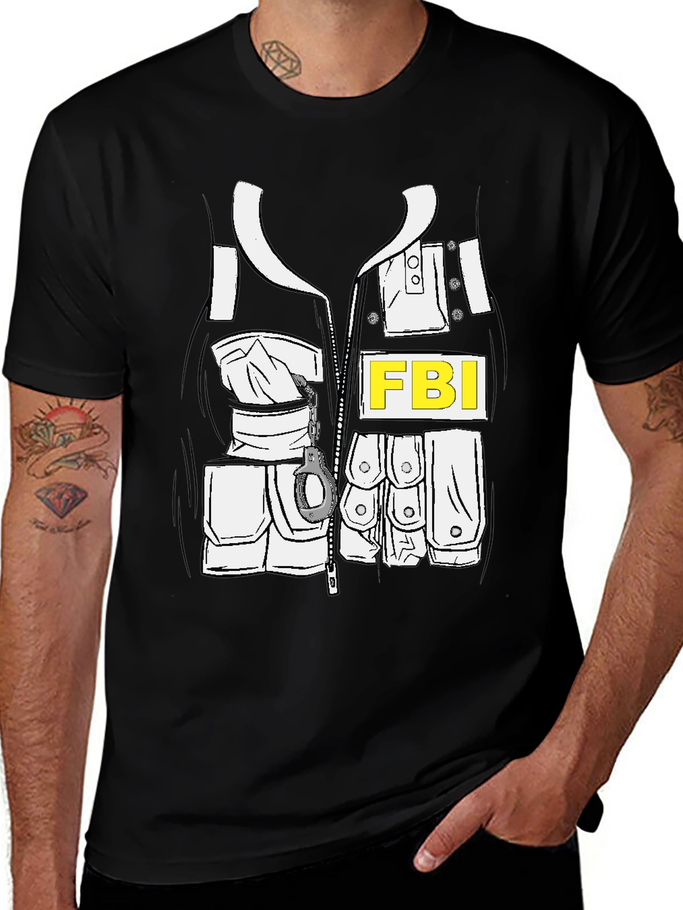 FBI Costume T-Shirt - Novelty Graphic Tee