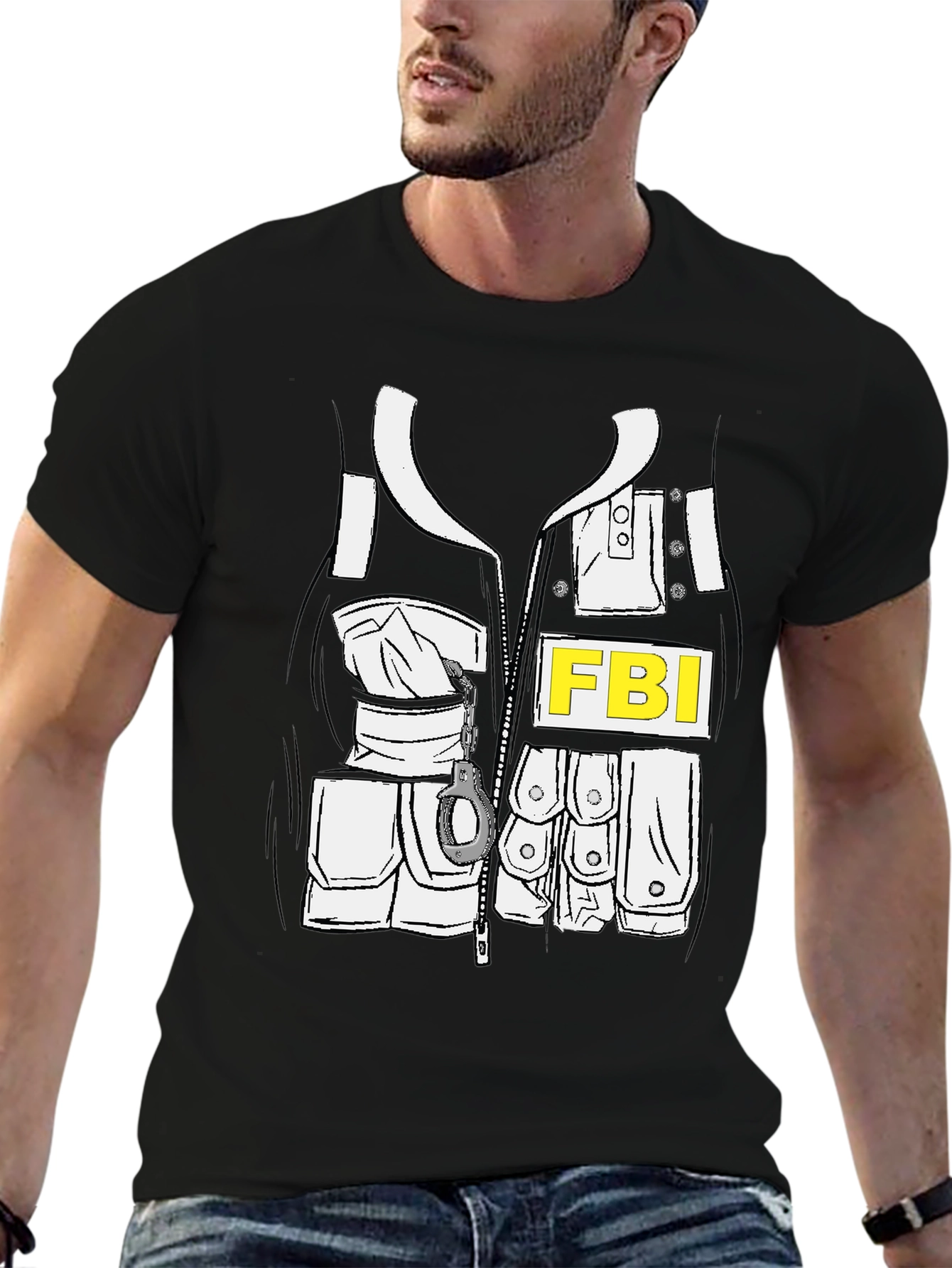 FBI Costume T-Shirt - Novelty Graphic Tee