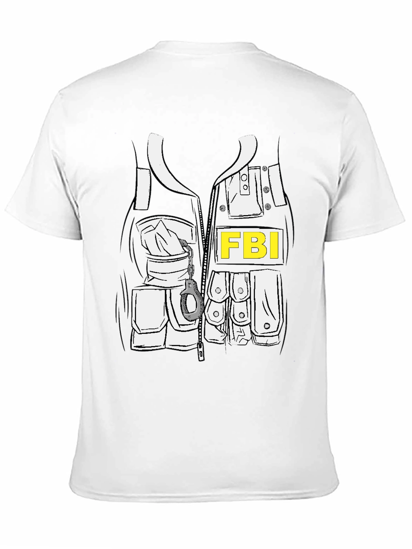 FBI Costume T-Shirt - Novelty Graphic Tee