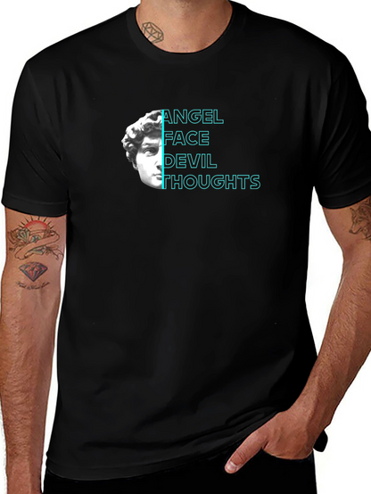Angel Face Devil Thoughts Graphic Tee