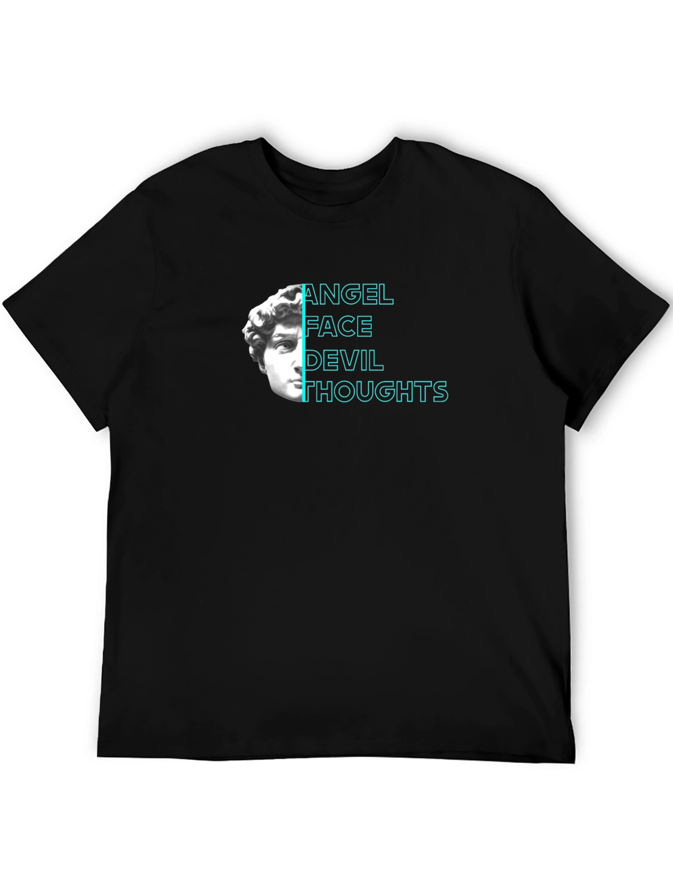 Angel Face Devil Thoughts Graphic Tee