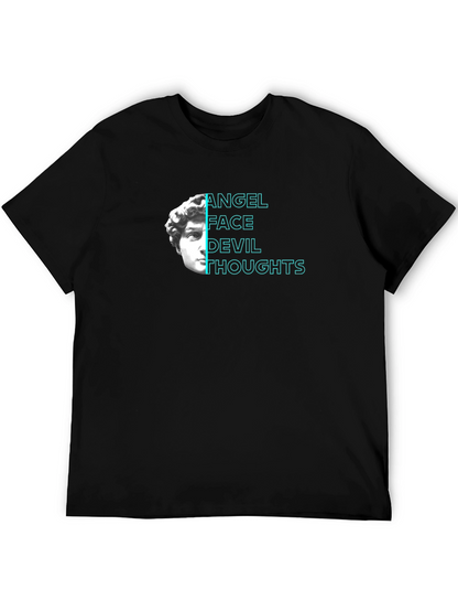 Angel Face Devil Thoughts Graphic Tee