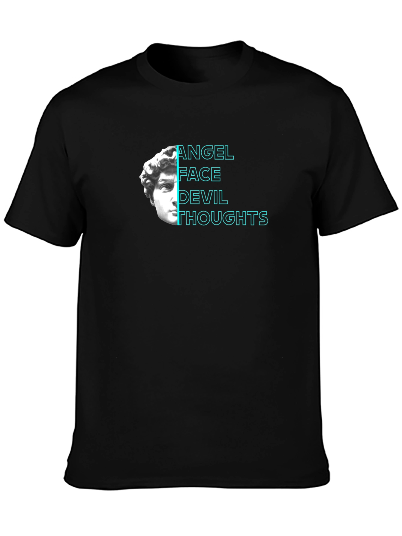 Angel Face Devil Thoughts Graphic Tee