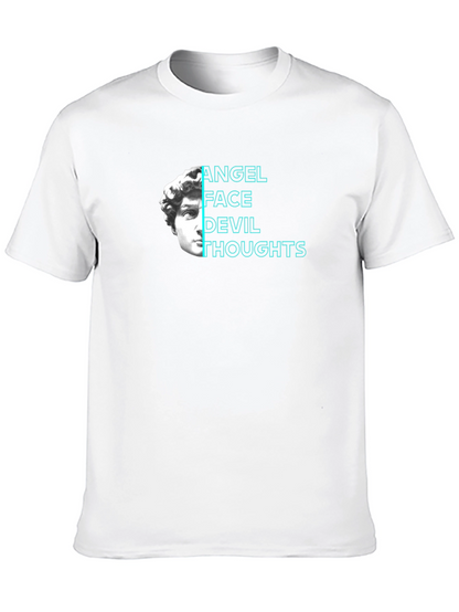 Angel Face Devil Thoughts Graphic Tee
