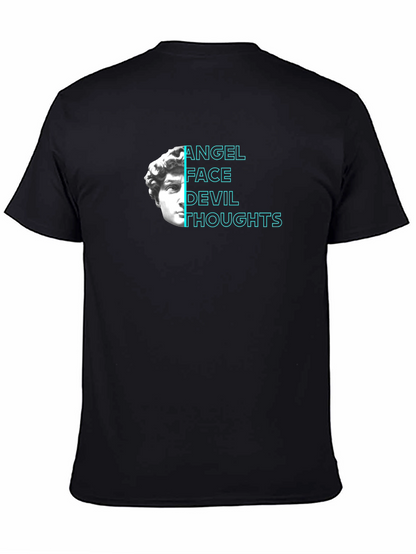 Angel Face Devil Thoughts Graphic Tee
