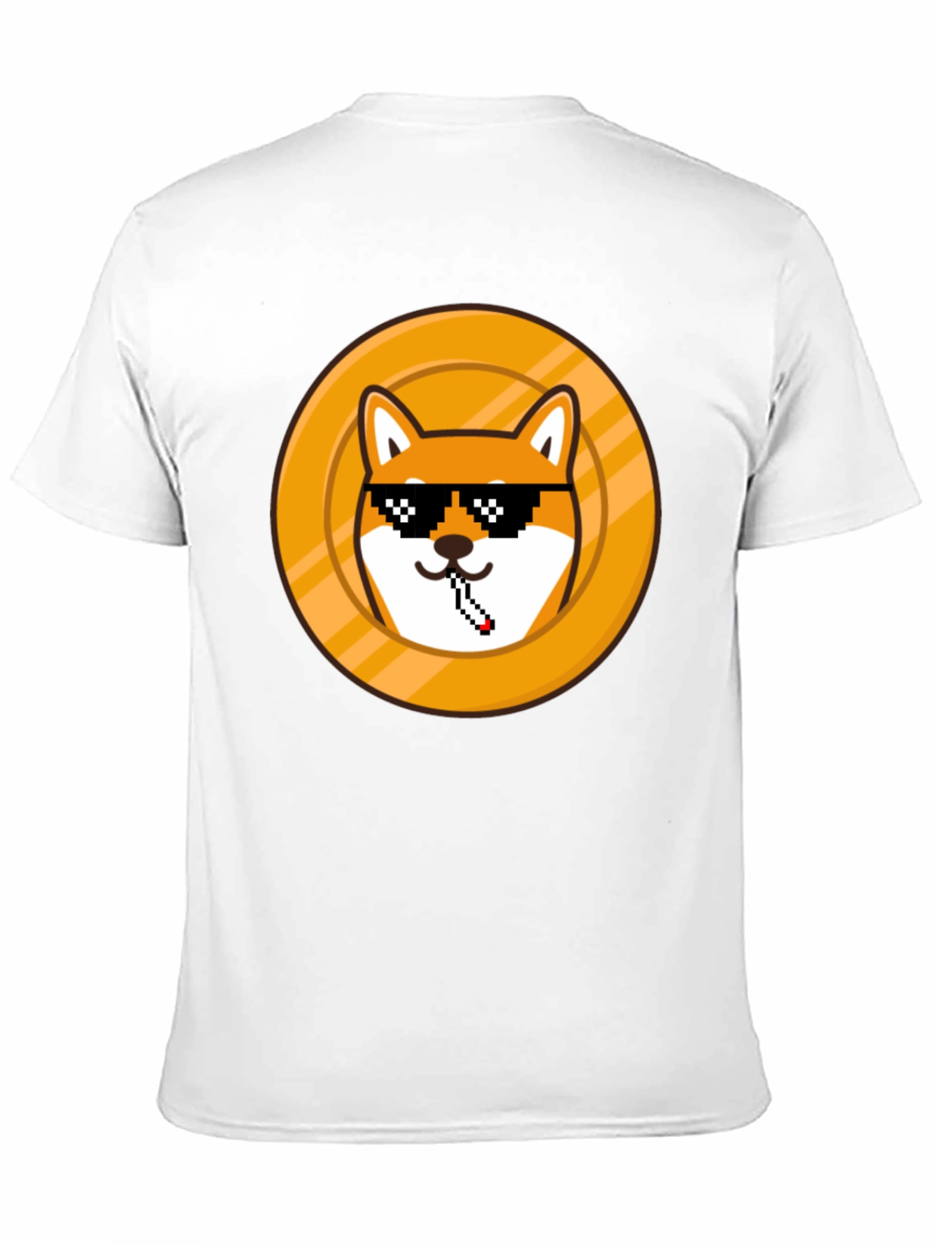 Doge Coin Pixel Art Black T-Shirt