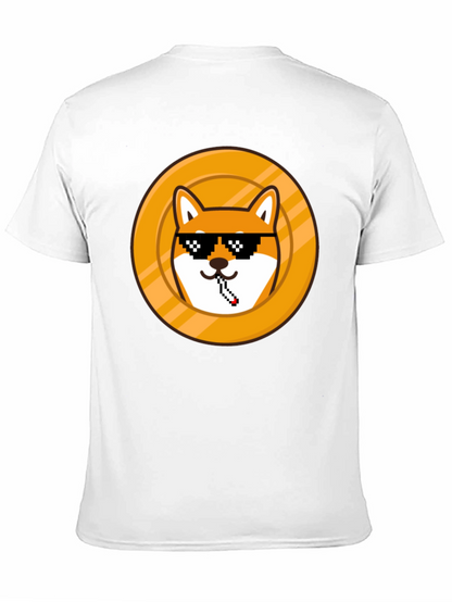 Doge Coin Pixel Art Black T-Shirt