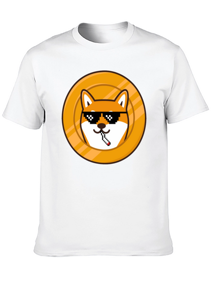 Doge Coin Pixel Art Black T-Shirt