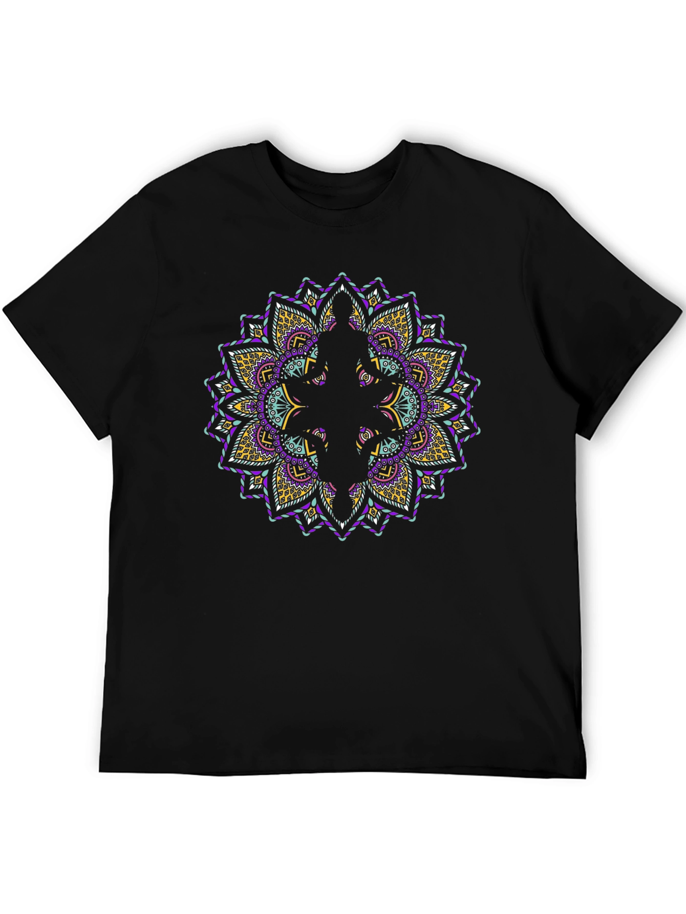 Mandala Graphic Print T-Shirt - Casual Tee