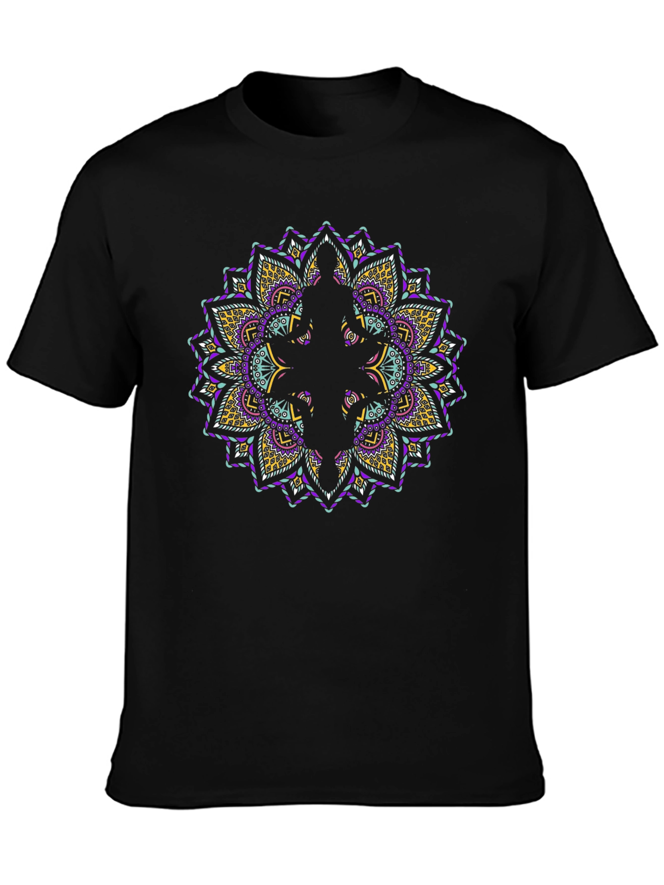 Mandala Graphic Print T-Shirt - Casual Tee