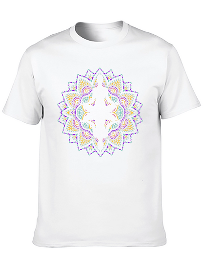Mandala Graphic Print T-Shirt - Casual Tee