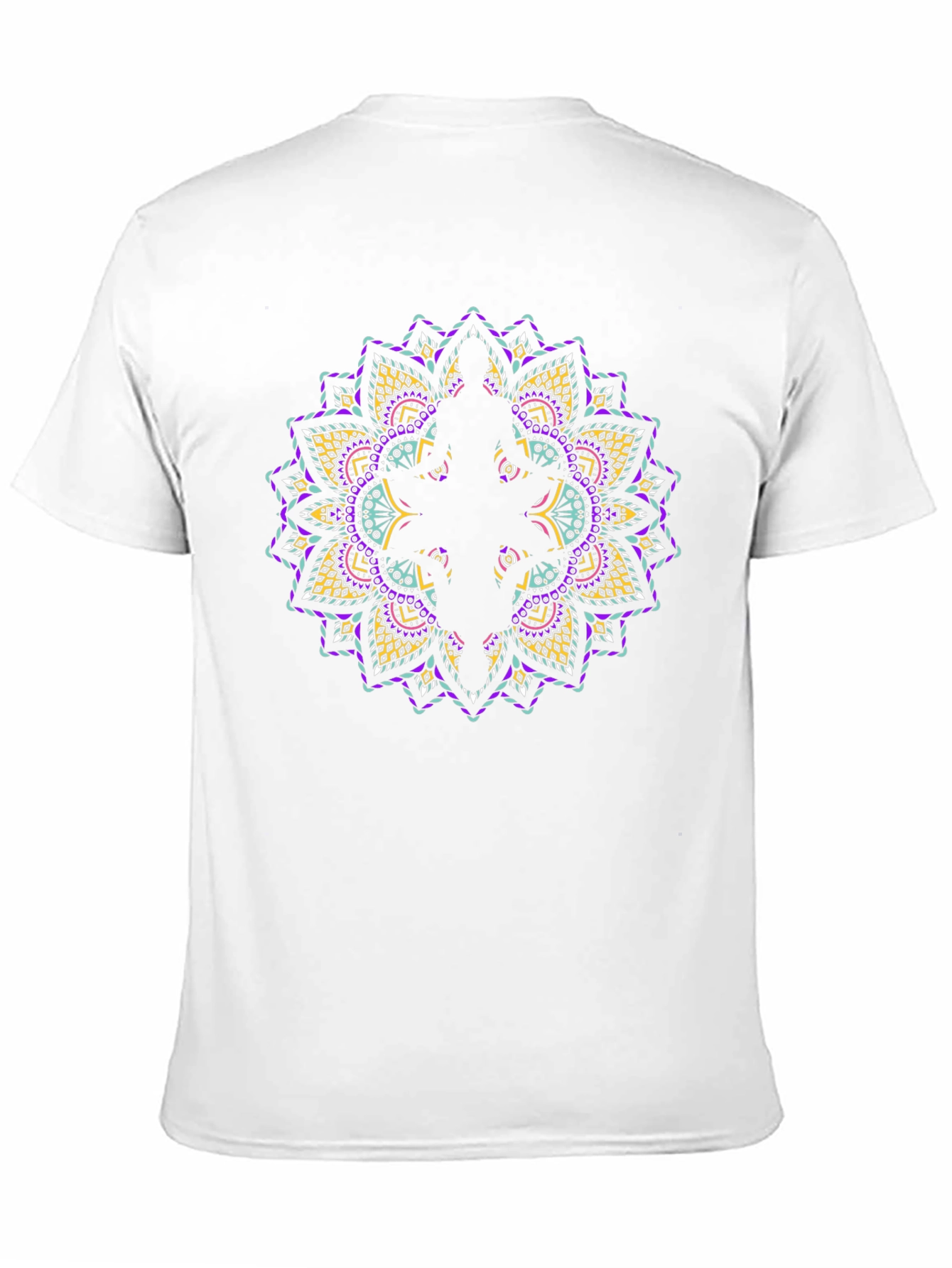 Mandala Graphic Print T-Shirt - Casual Tee