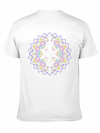 Mandala Graphic Print T-Shirt - Casual Tee