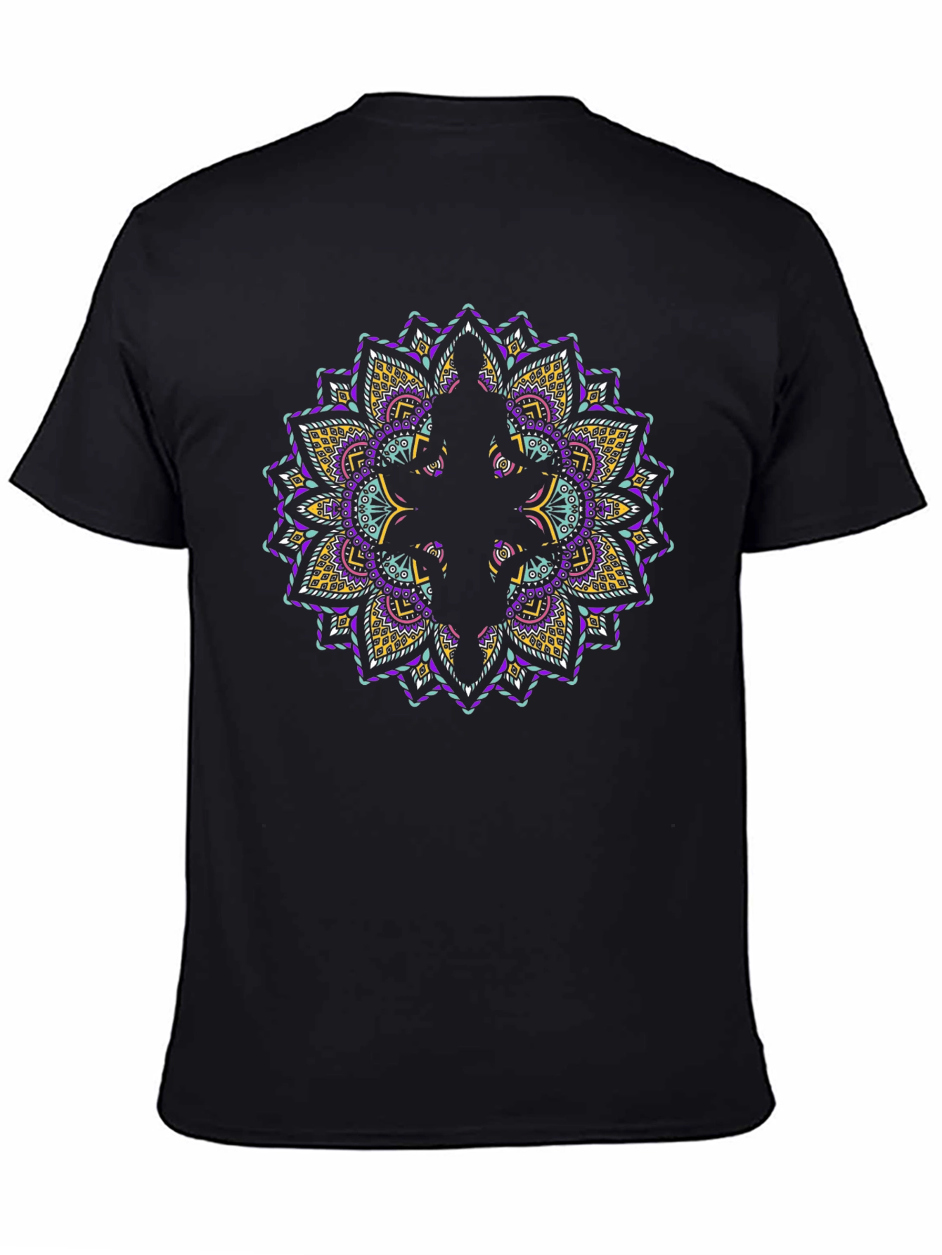 Mandala Graphic Print T-Shirt - Casual Tee