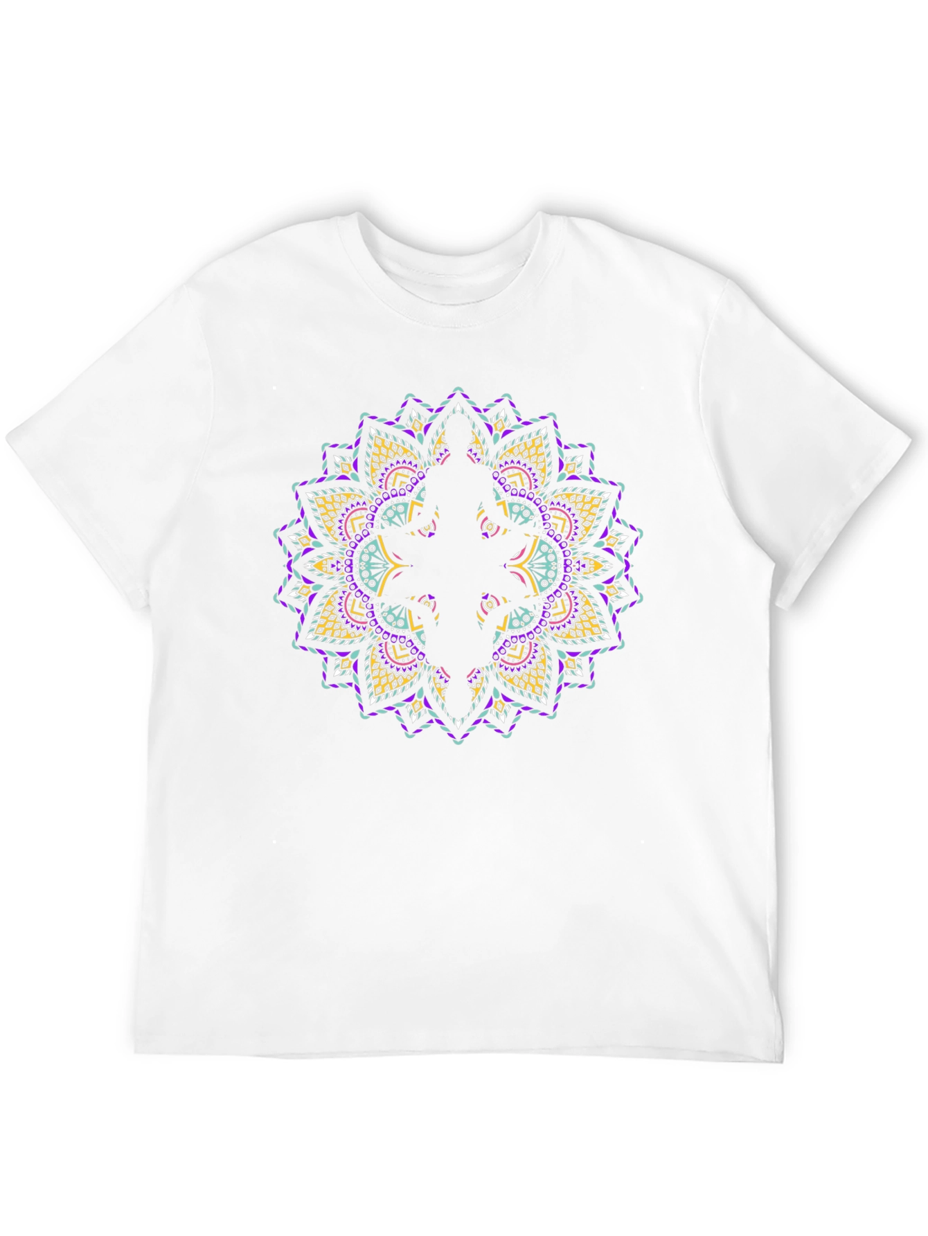 Mandala Graphic Print T-Shirt - Casual Tee
