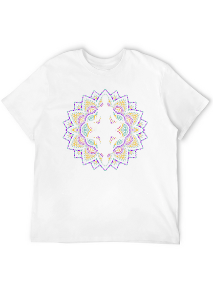 Mandala Graphic Print T-Shirt - Casual Tee