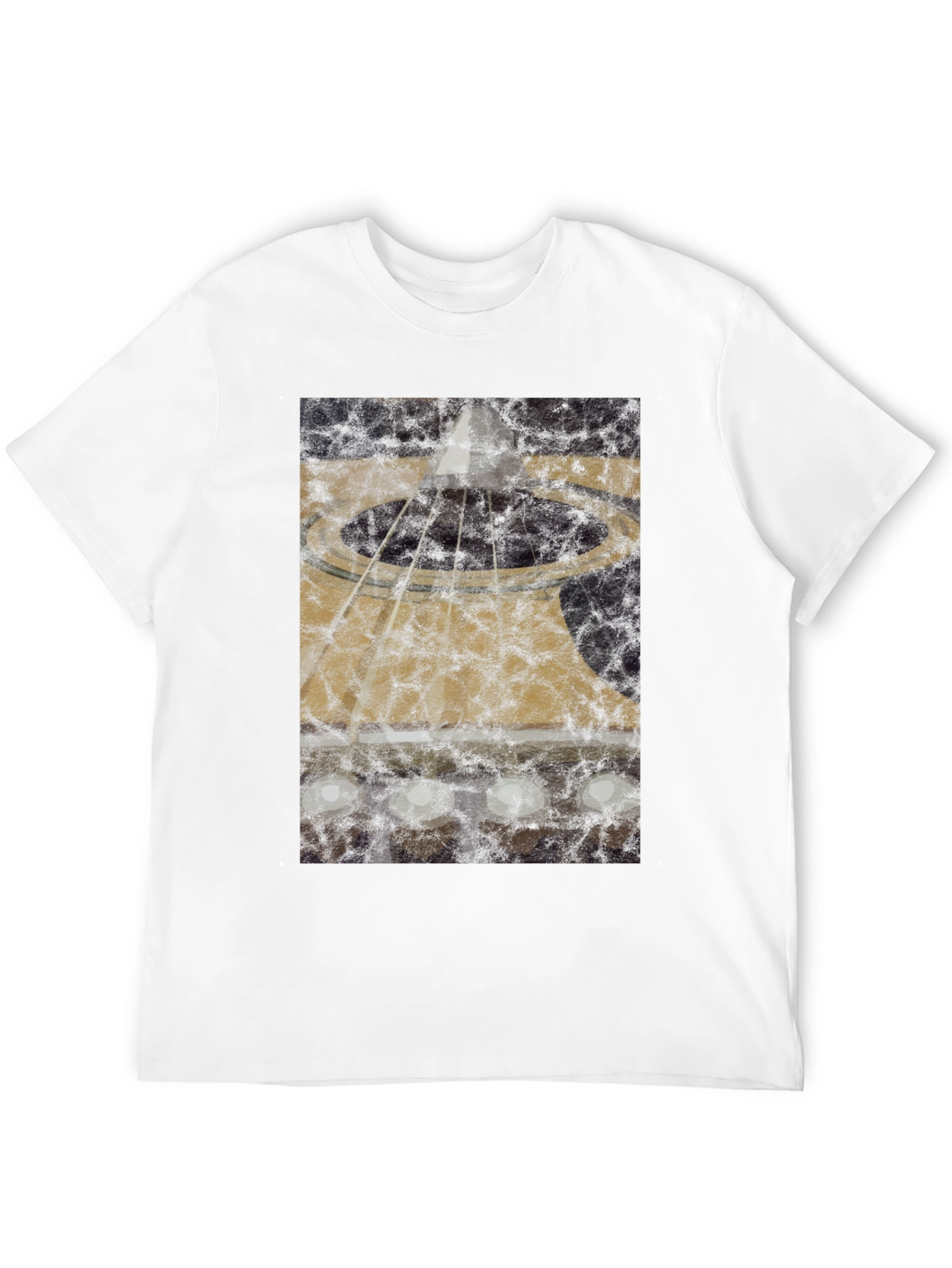 Abstract Acoustic Guitar Graphic T-Shirt