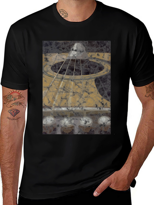 Abstract Acoustic Guitar Graphic T-Shirt