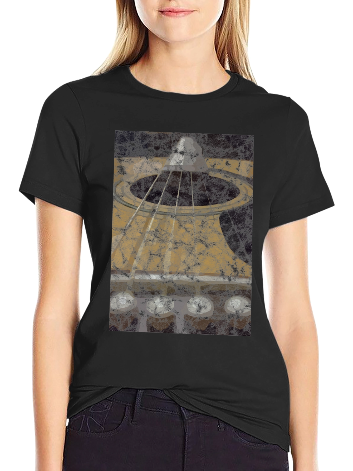 Abstract Acoustic Guitar Graphic T-Shirt