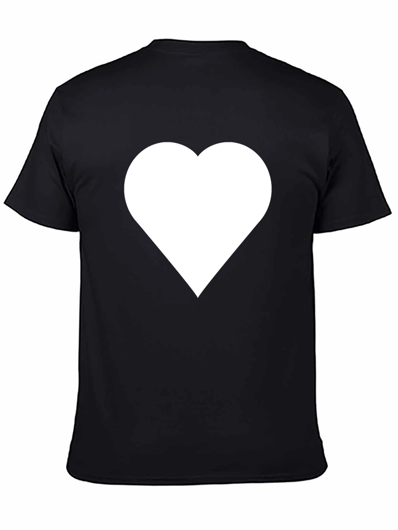 Heart Graphic T-Shirt - Black Casual Tee
