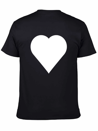 Heart Graphic T-Shirt - Black Casual Tee