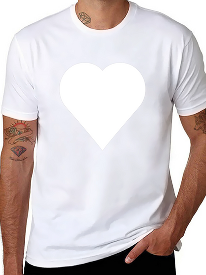 Heart Graphic T-Shirt - Black Casual Tee