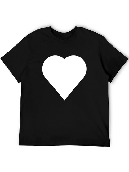 Heart Graphic T-Shirt - Black Casual Tee