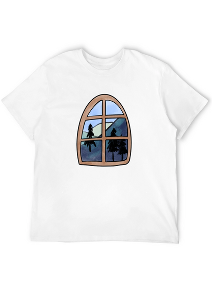 Window View Graphic Tee - Nature Lovers Black T-Shirt