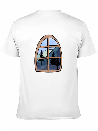 Window View Graphic Tee - Nature Lovers Black T-Shirt