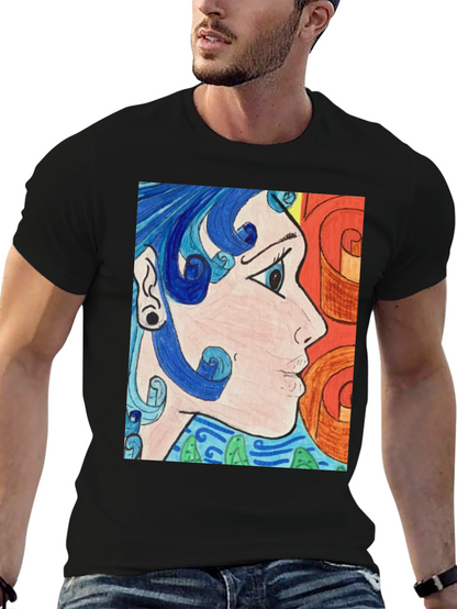 Abstract Art Graphic Tee - Black Unisex Shirt