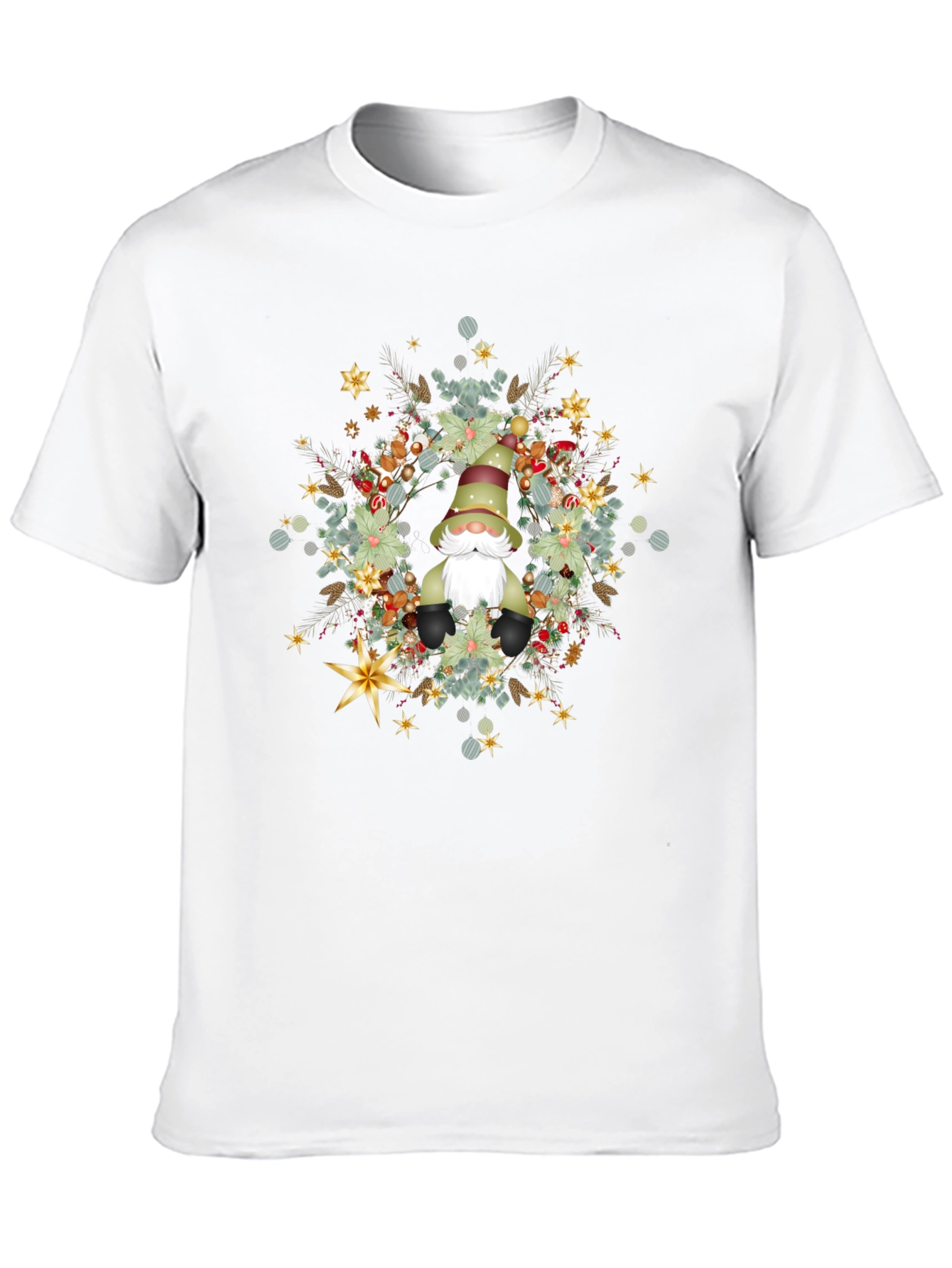 Gnome Christmas Wreath T-Shirt