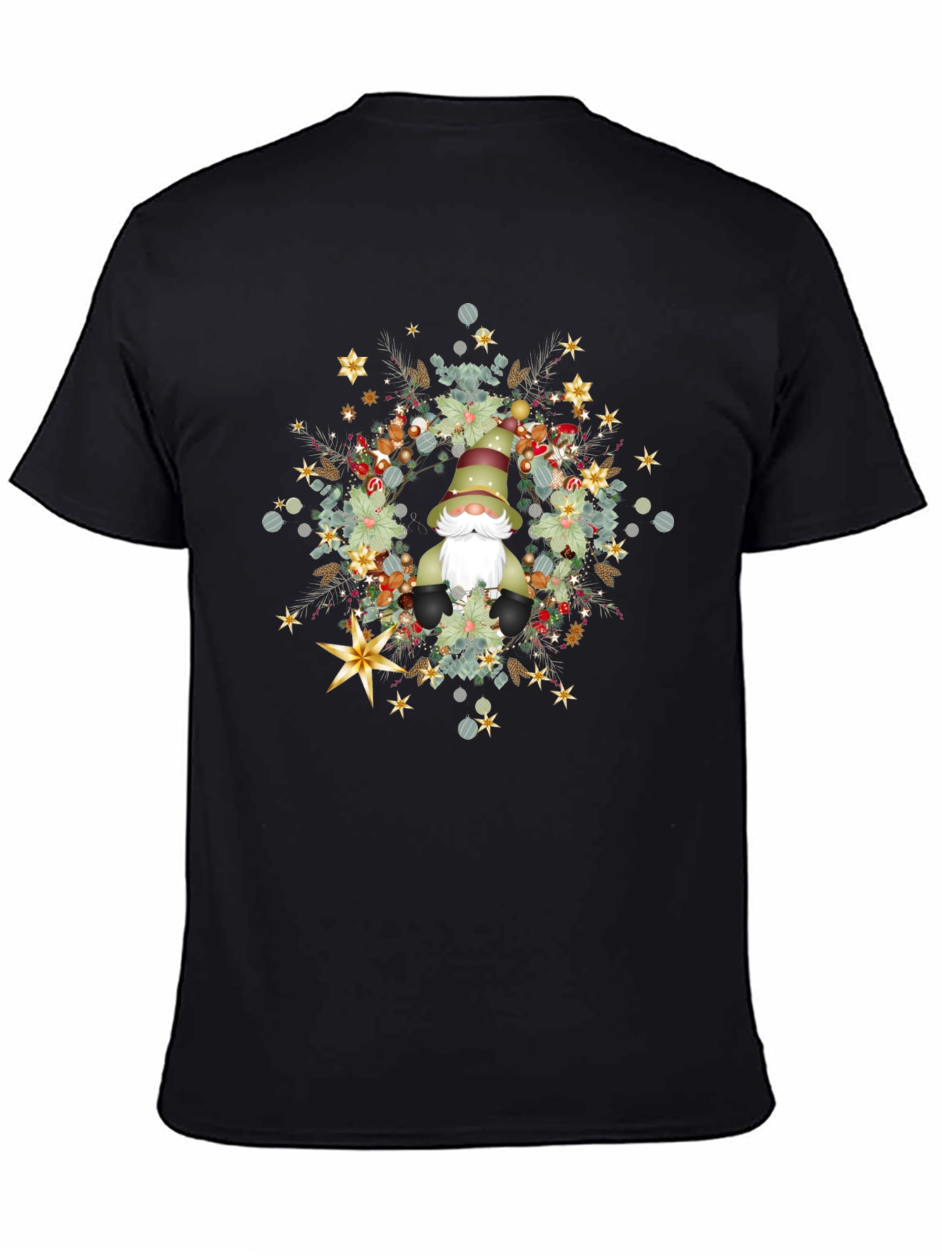 Gnome Christmas Wreath T-Shirt