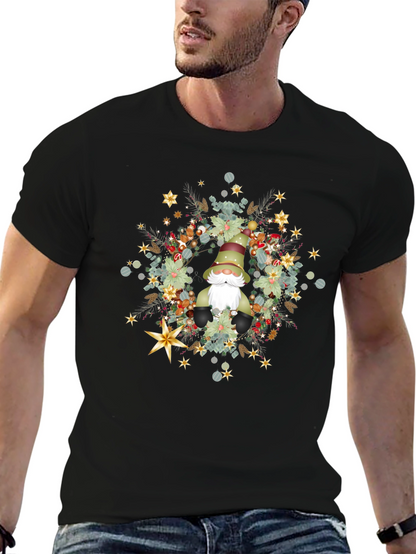 Gnome Christmas Wreath T-Shirt